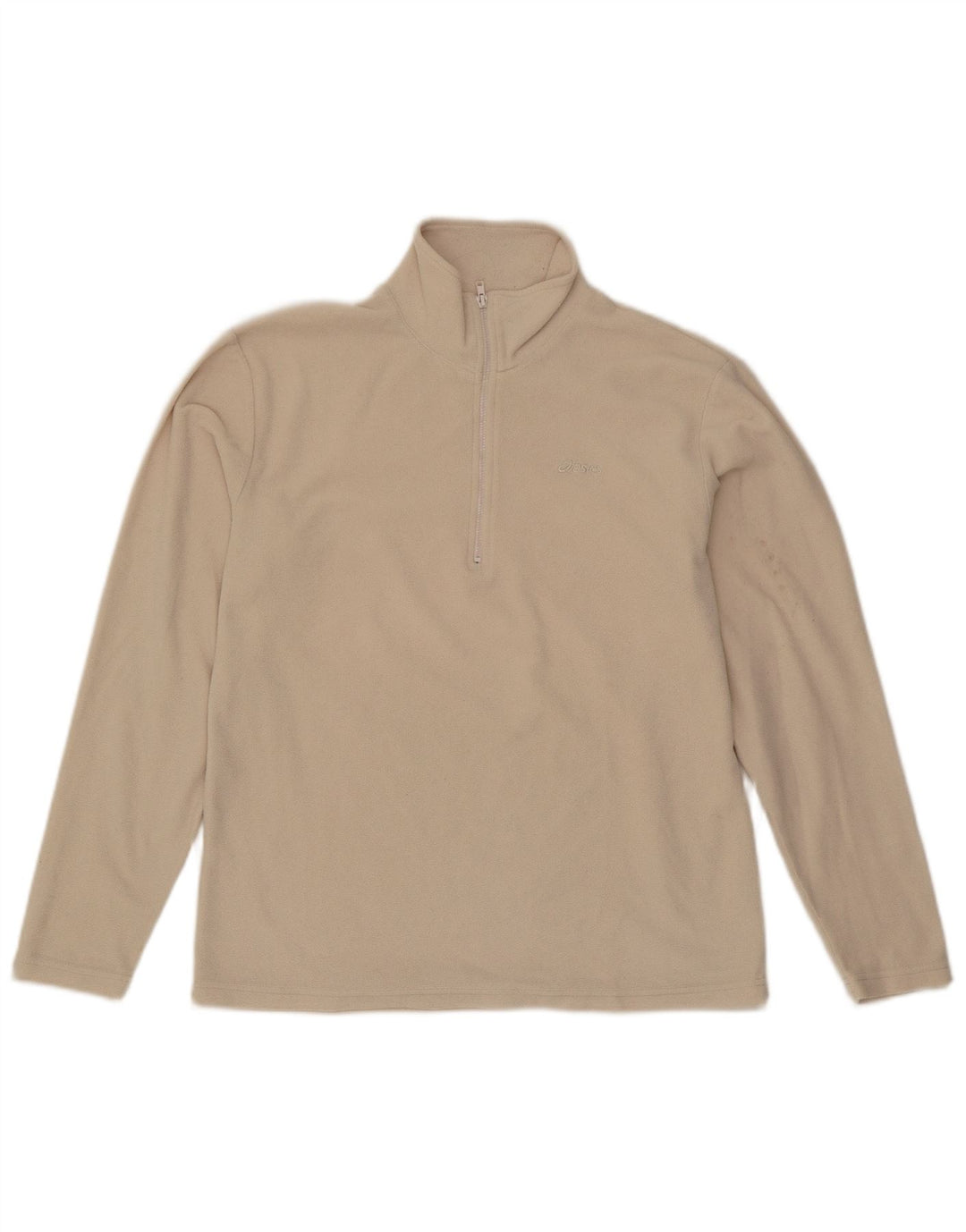 Damski sweter polarowy Asics z zamkiem błyskawicznym UK 16, duży, złamany biały poliester