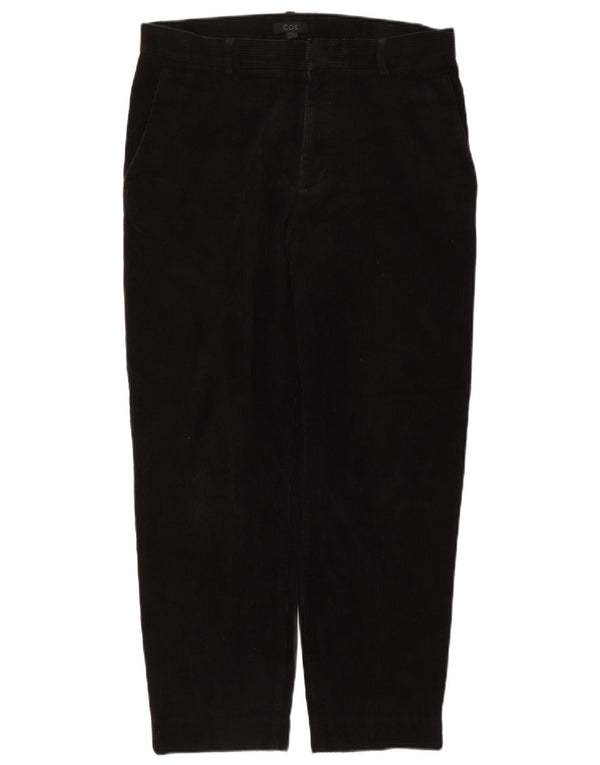 Cos Mens Tapered Corduroy Trousers EU 50 Large W34 L27 Black Cotton
