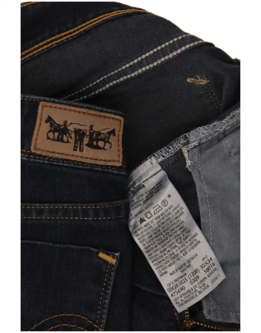 Męskie jeansy LEVI'S 628 Slim W30 L34 Granatowa bawełna