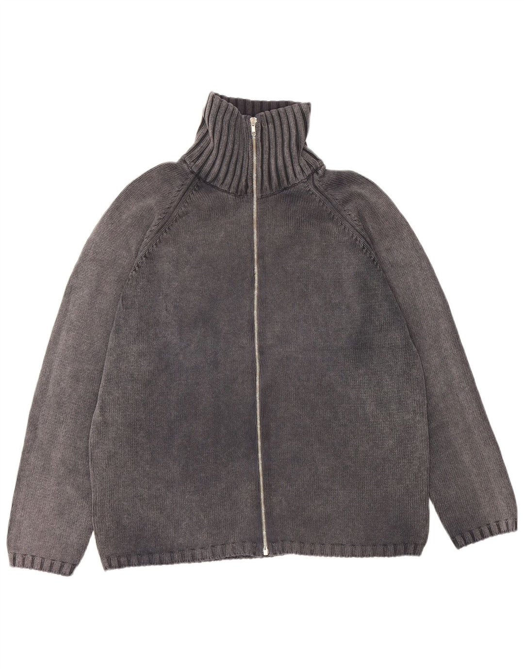 Męski sweter Zara, duży, szary, bawełniany