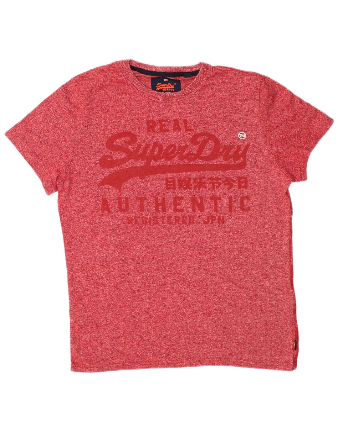 Męski T-shirt Superdry z grafiką, duży, bawełniany w czerwone plamki
