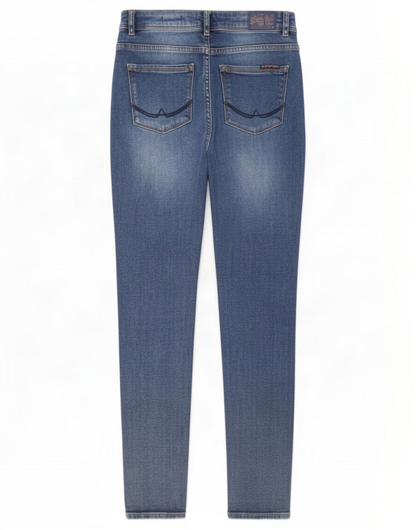Damskie jeansy Skinny Superdry W29 L30 Niebieskie, bawełniane