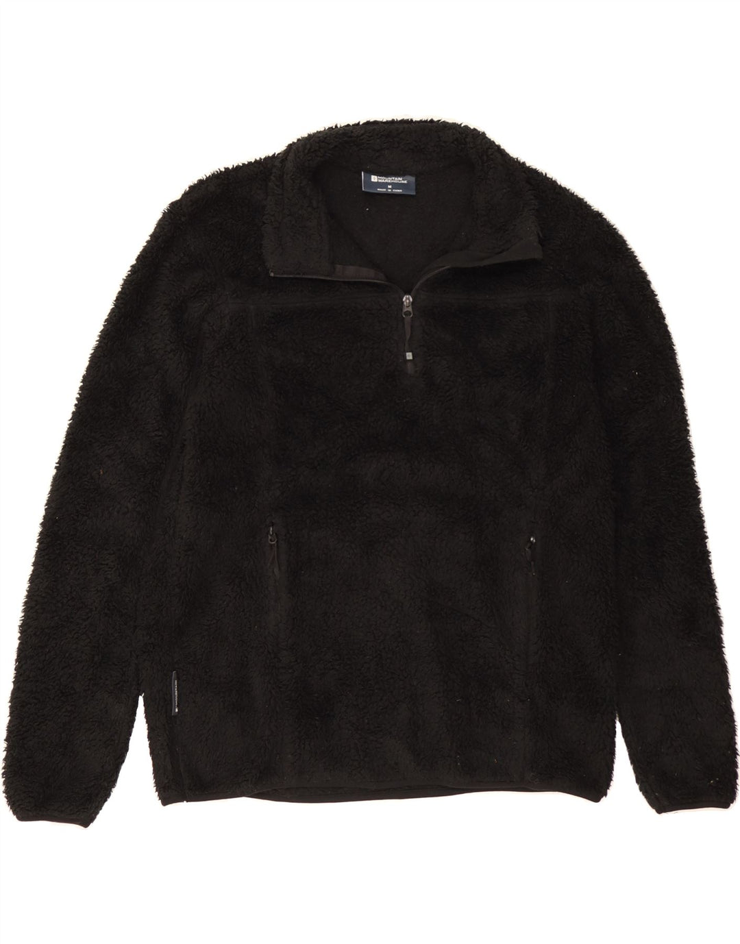 MOUNTAIN WAREHOUSE Womens Zip Neck Jumper Sweater UK 14 Medium Black Vintage Mountain Warehouse and Second-Hand Mountain Warehouse from Messina Hembry 