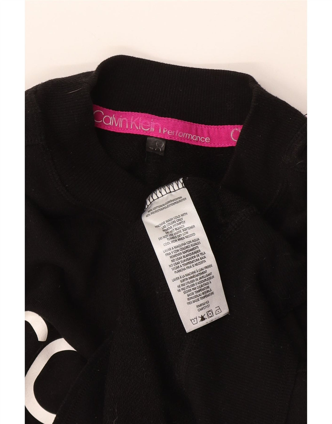 Damska bluza Calvin Klein Crop Graphic Jumper UK 12 Medium Black