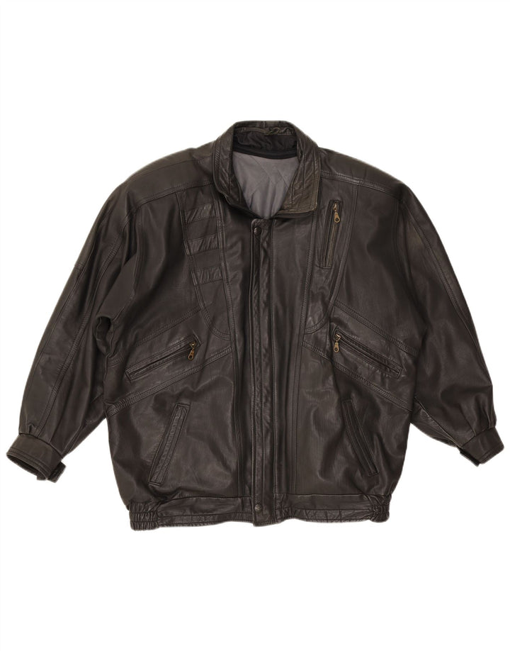 Vintage męska skórzana kurtka UK 42 XL czarna