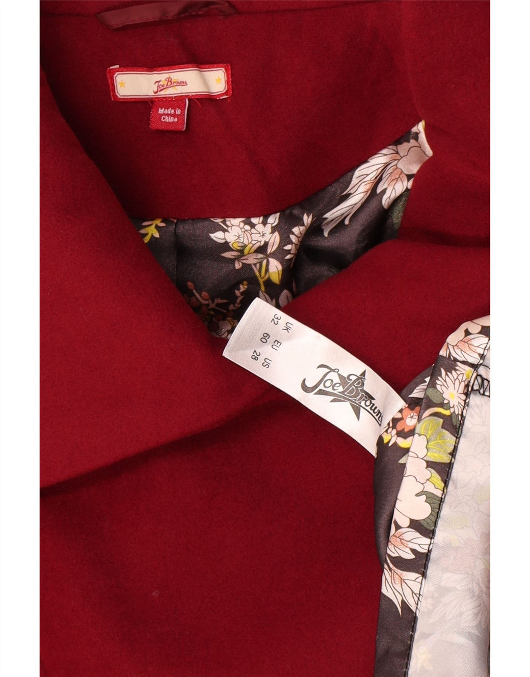 Damski płaszcz oversize Joe Browns UK 22 3XL Czerwony poliester