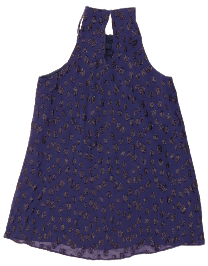 Top damski Coast Top UK 10 Small Navy Blue Spotted