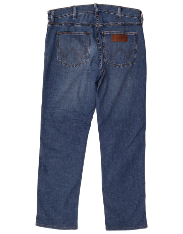 Damskie jeansy Wrangler Greensboro Straight W32 L29 Niebieskie bawełniane