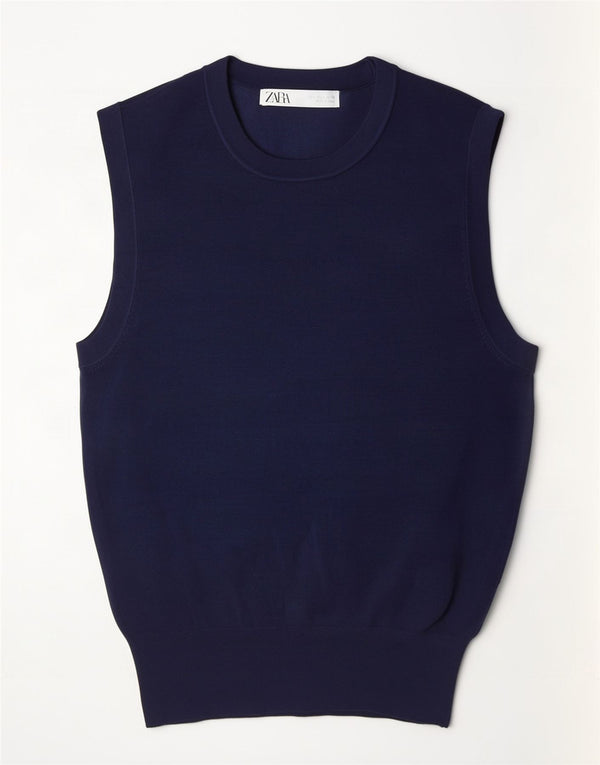 Podkoszulek damski Zara Vest UK 14 Large, granatowy, wiskoza