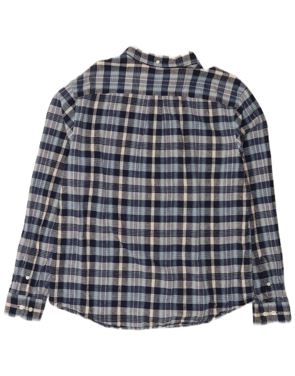 Koszula męska Penguin Heritage Slim Fit 2XL w niebieską lnianą kratę