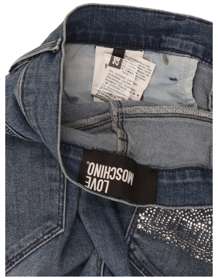 Dżinsy damskie MOSCHINO W28 L25 Niebieskie bawełniane
