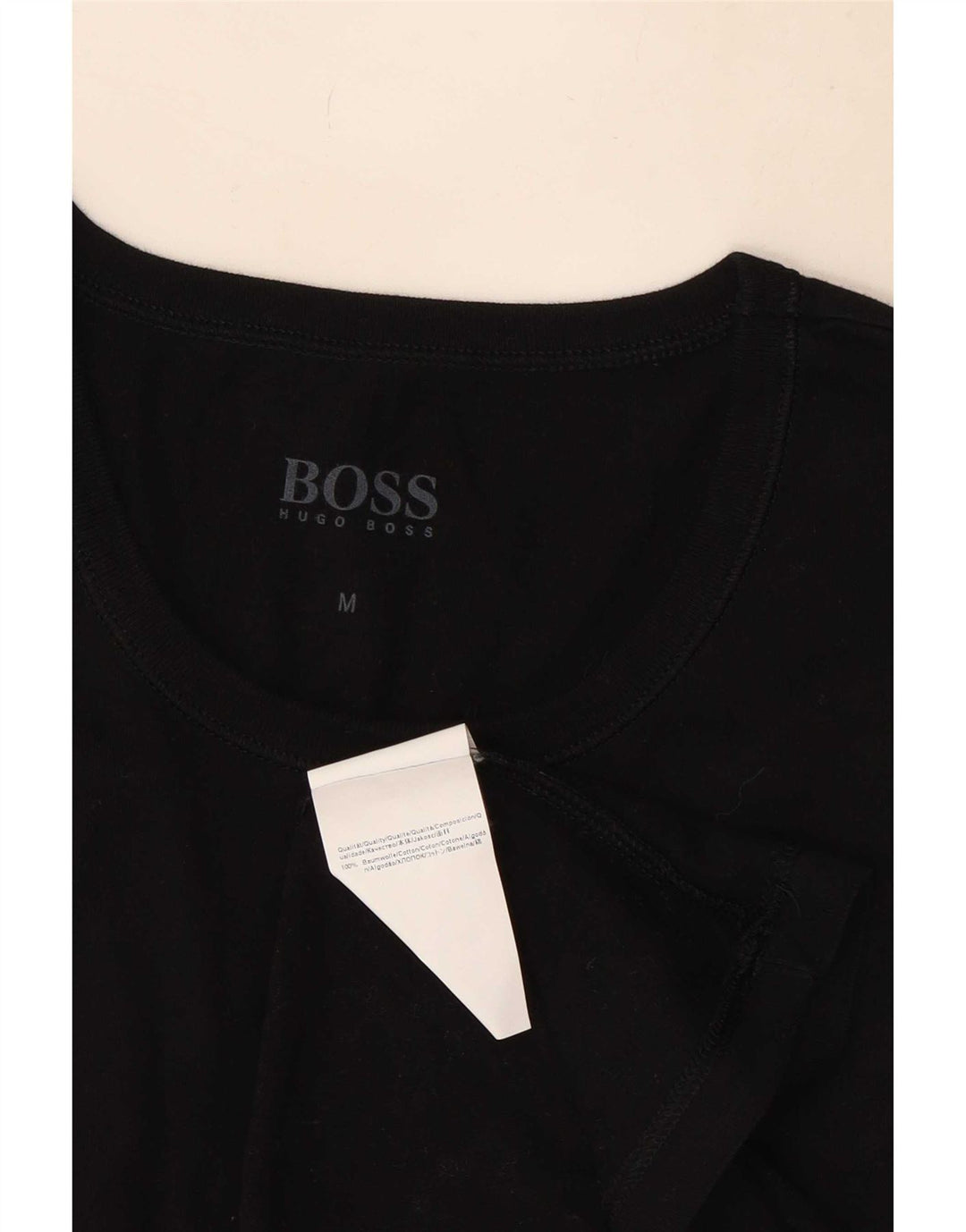 T-shirt męski Hugo Boss, średni czarny, bawełniany