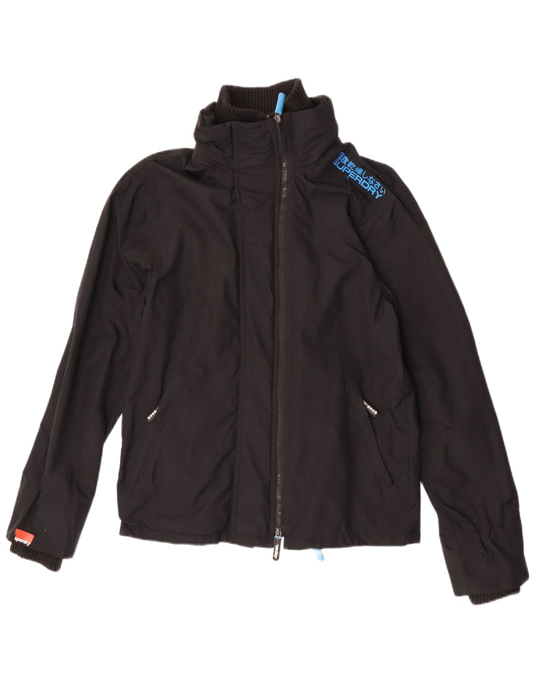 Męska kurtka wiatrówka Superdry The Windcheater UK 36, mały czarny nylon