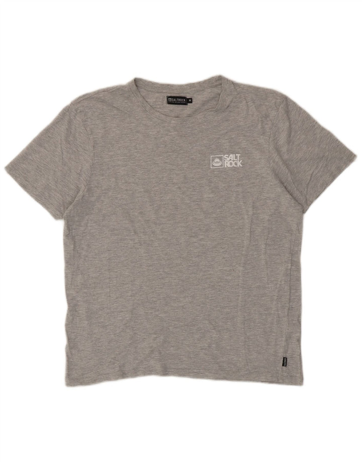 T-shirt męski Saltrock Top, średnioszary, bawełniany