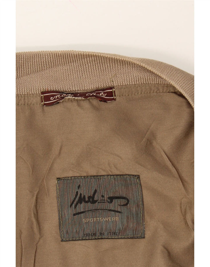 VINTAGE Mens Bomber Jacket UK 42 XL Brown Vintage Vintage and Second-Hand Vintage from Messina Hembry 
