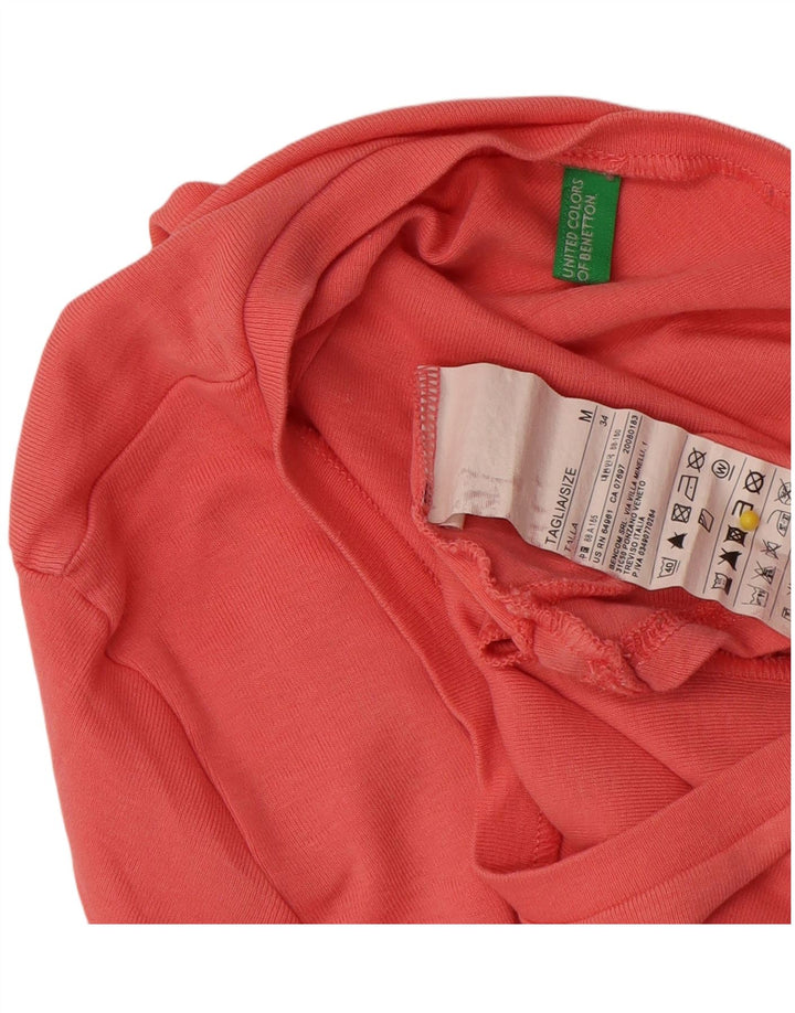T-shirt damski Benetton Top UK 12 Średni różowy bawełniany