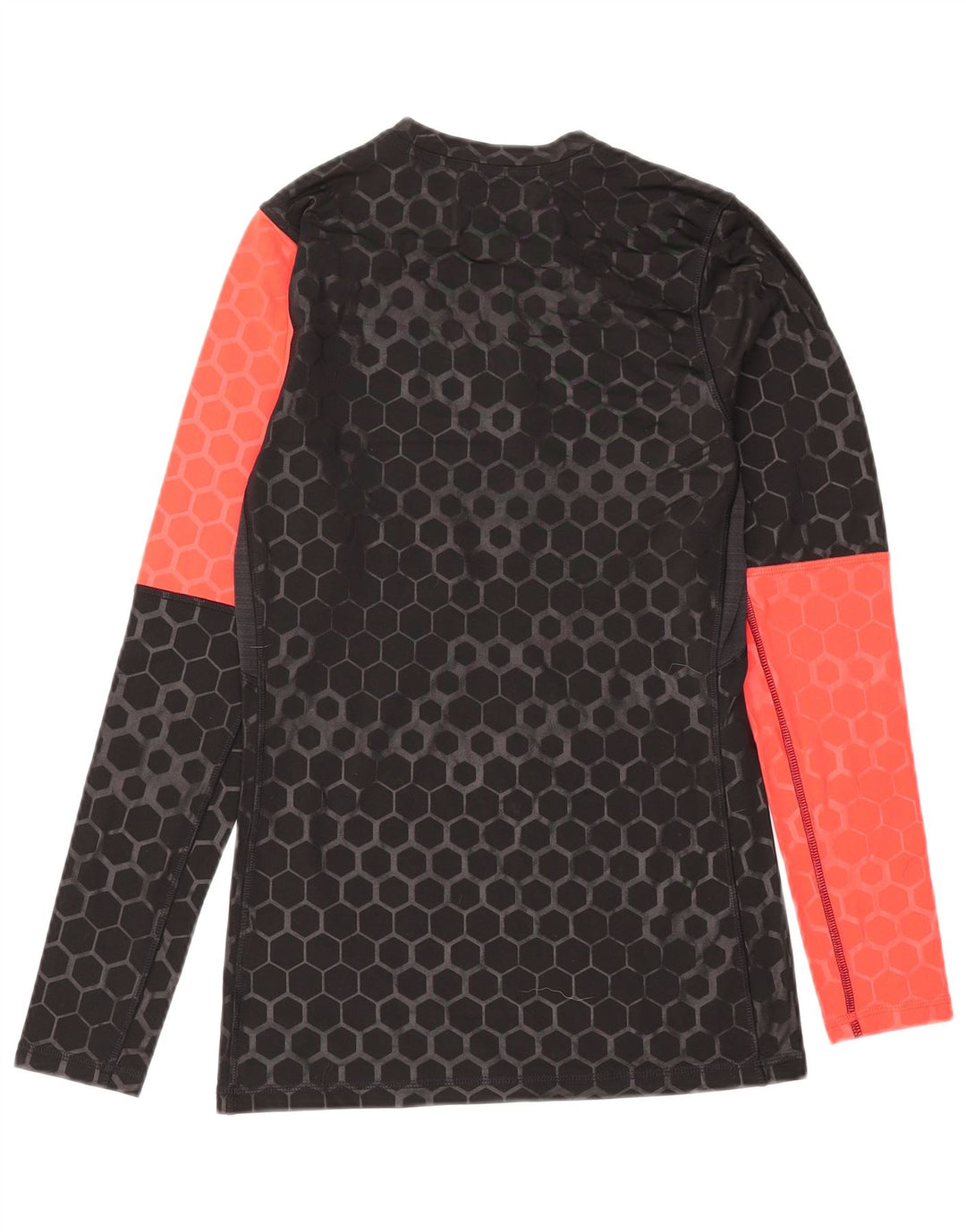 REEBOK Mens Top Long Sleeve Small Black Geometric Polyester