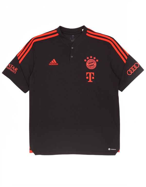 Adidas Męska koszulka FC Bayern Monachium z grafiką Top XL Czarna bawełna