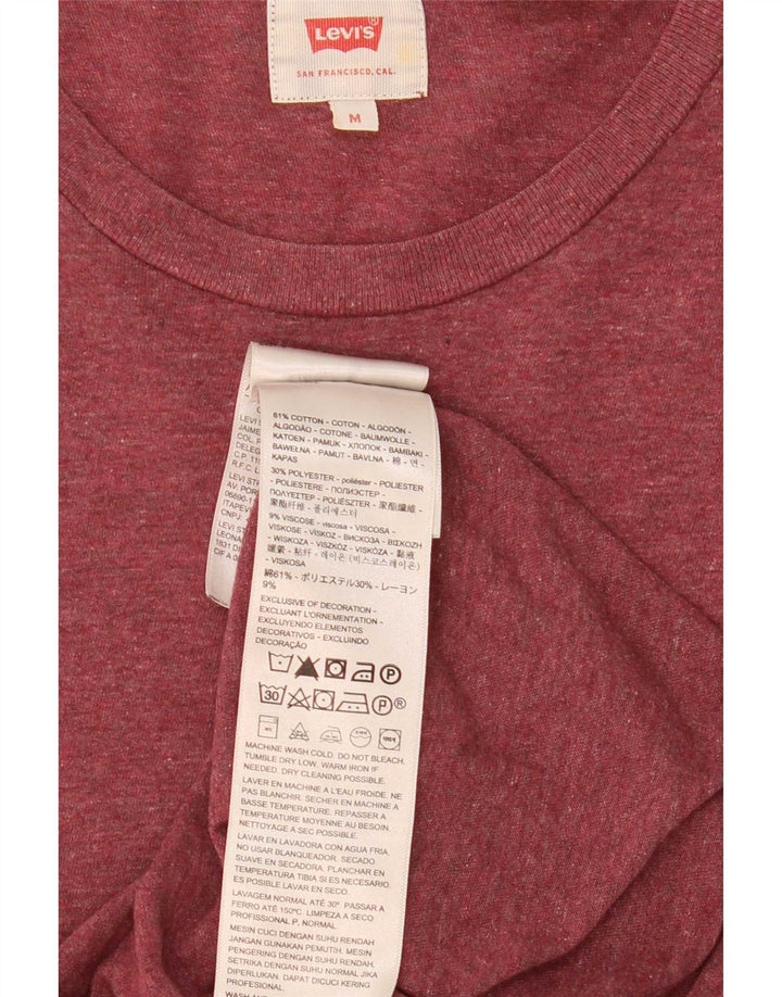 Koszulka męska Levi's Top, średnia bordowa bawełna