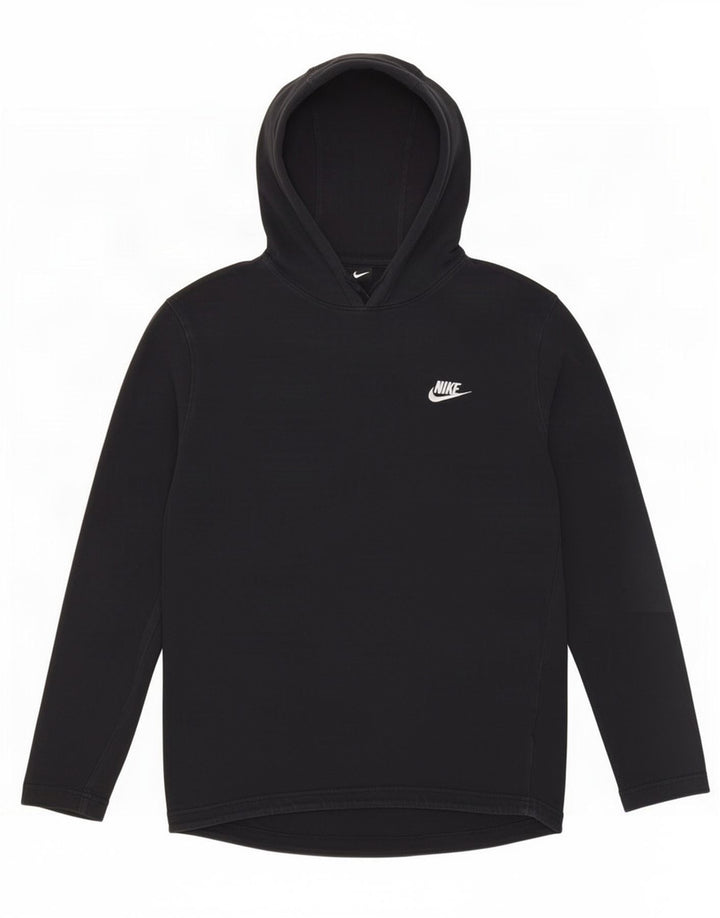 Męska koszulka z kapturem i długim rękawem Nike, średnia czarna, bawełniana