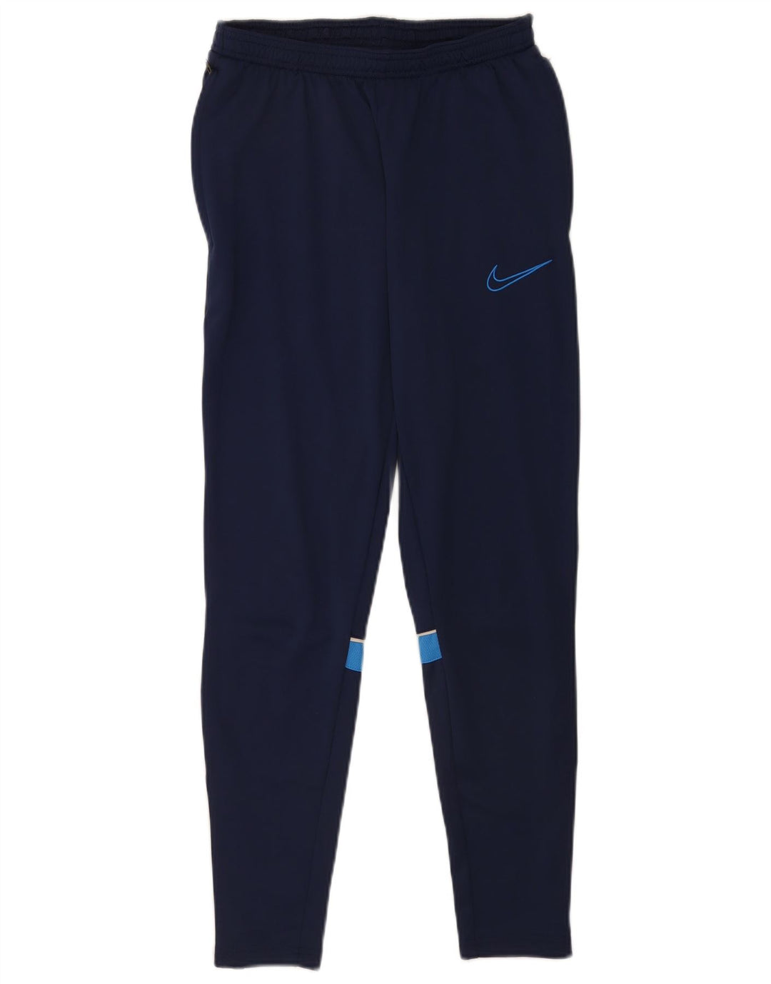 Męskie spodnie dresowe Nike Dri Fit, małe, granatowe, z poliestru w blokach kolorów