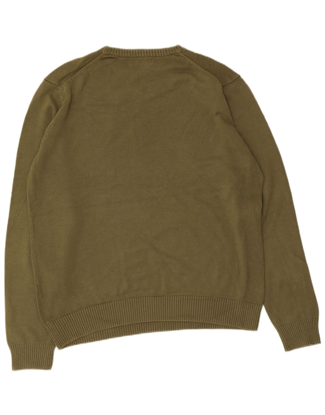Męski sweter Marks & Spencer Blue Harbor z okrągłym dekoltem, średni khaki