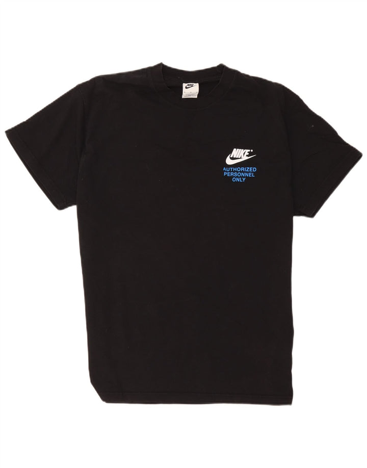 Męski T-shirt z grafiką Nike, średni czarny, bawełniany