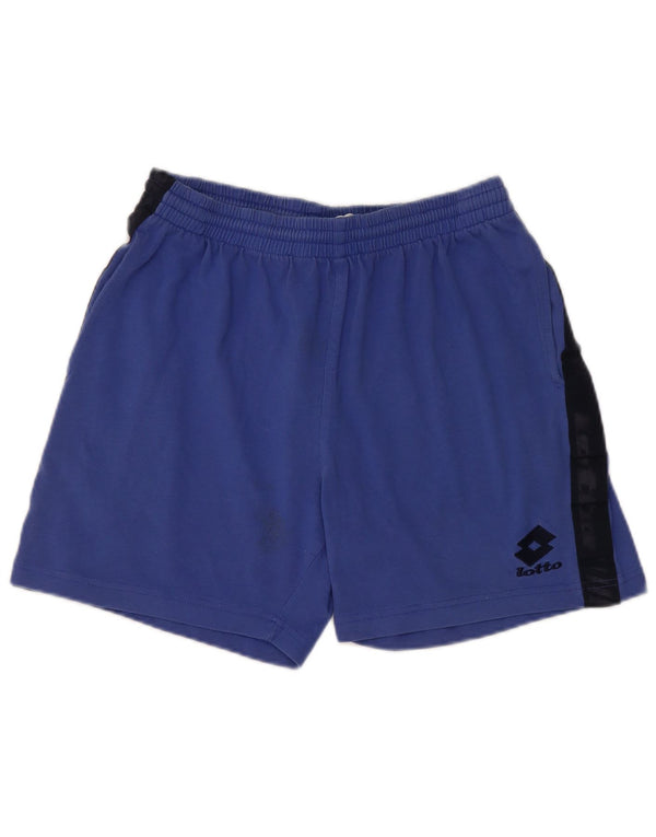 Lotto Mens Sport Shorts UK 40/42 Large Blue Colourblock Cotton