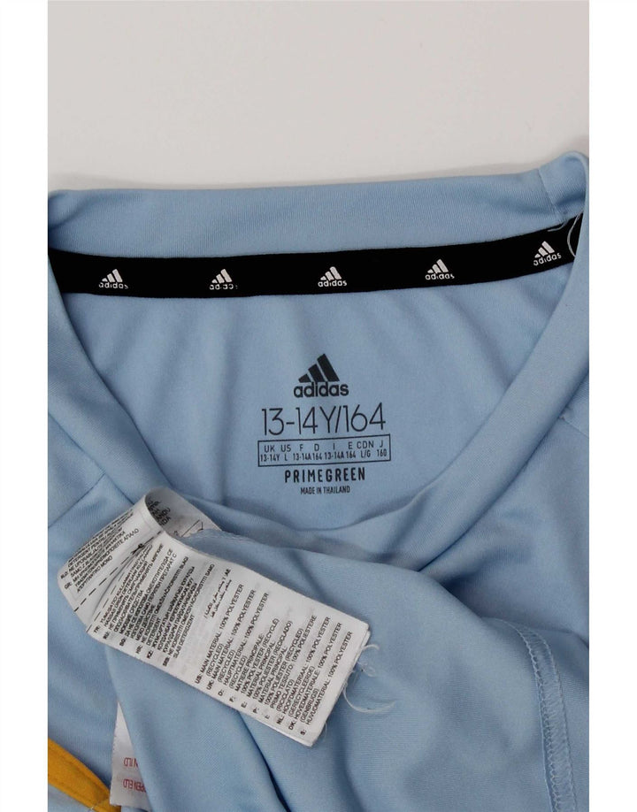 Chłopięca koszulka Adidas Aeroready Top 13-14 lat, niebieska, poliestrowa