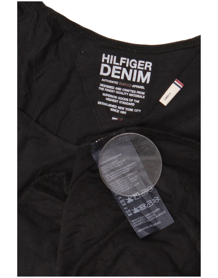 Damska sukienka podstawowa bez rękawów Tommy Hilfiger UK 10 Small, czarna wiskoza