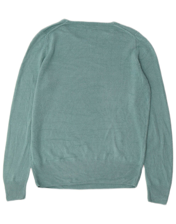 Marks & Spencer Damski sweter z dekoltem w łódkę UK 10 Mały Niebieski Akryl