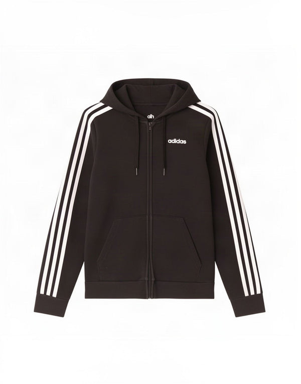 Damski sweter z kapturem i zamkiem błyskawicznym Adidas UK 4/6 XS Czarna bawełna