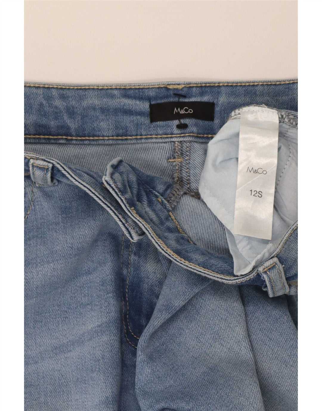Damskie jeansy M&Co Slim UK 12 Medium W32 L27 Niebieskie bawełniane