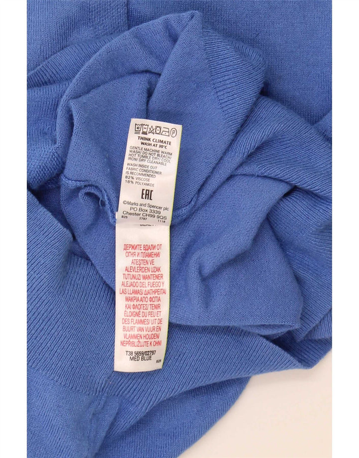 Sweter damski Marks & Spencer UK 12, średni niebieski, wiskoza