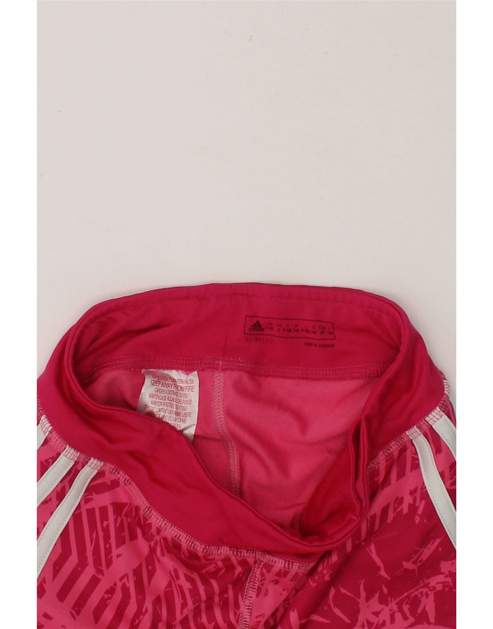 ADIDAS Girls Climalite Abstract Pattern Capri Leggings 9-10 Years  Pink Vintage Adidas and Second-Hand Adidas from Messina Hembry 