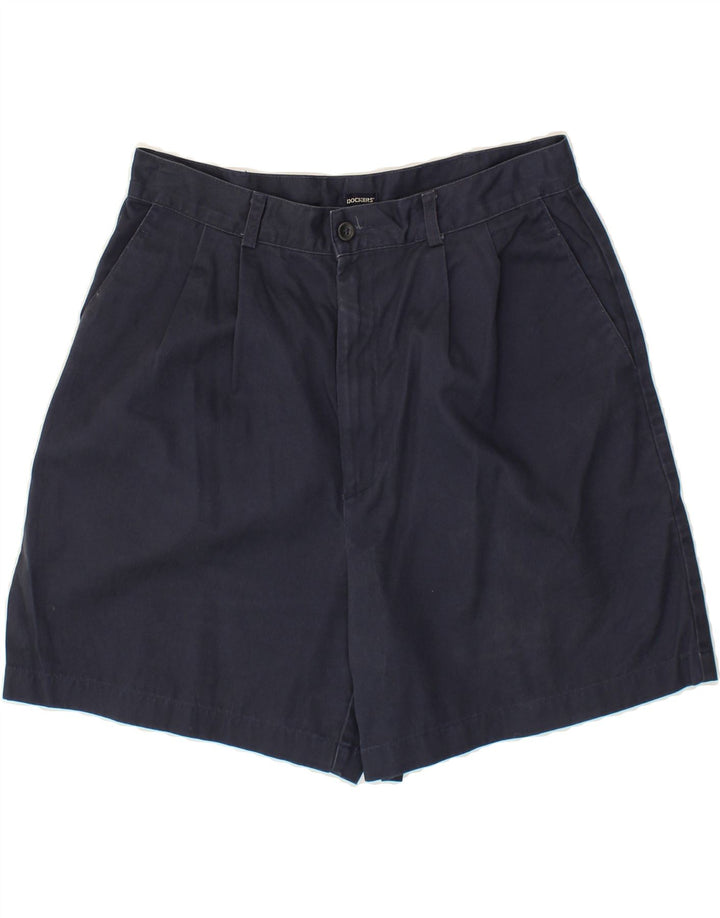 DOCKERS Womens Chino Shorts UK 12 Medium W30 Navy Blue Cotton Vintage Dockers and Second-Hand Dockers from Messina Hembry 