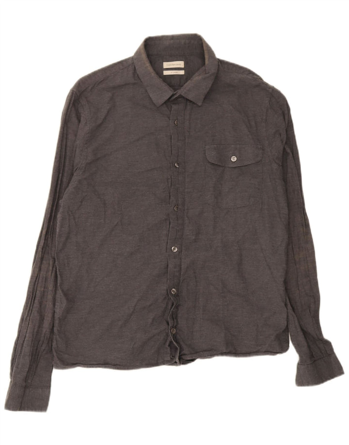 Koszula męska Calvin Klein Jeans XL, szara, bawełniana