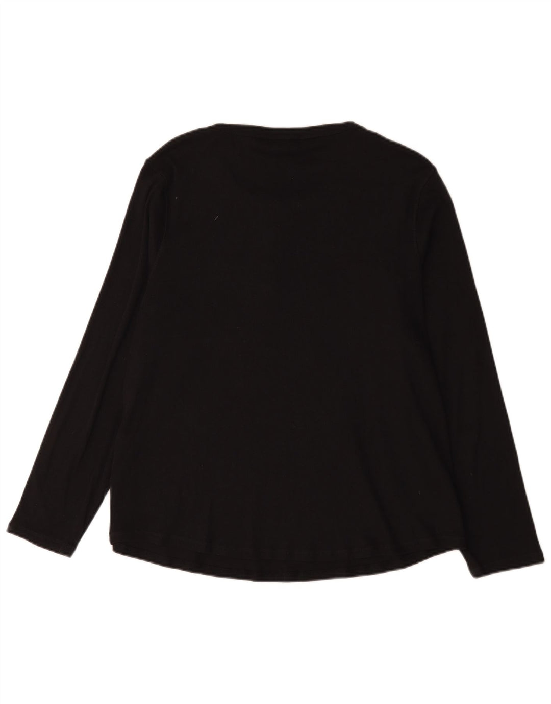 Marks & Spencer Damski top z długim rękawem, UK 22 3XL, czarny, bawełniany