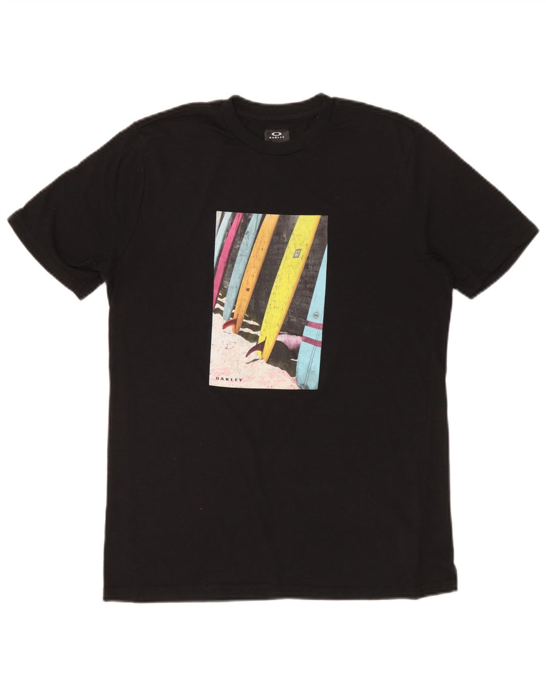 Męski T-shirt z grafiką o regularnym kroju Oakley, czarny poliester