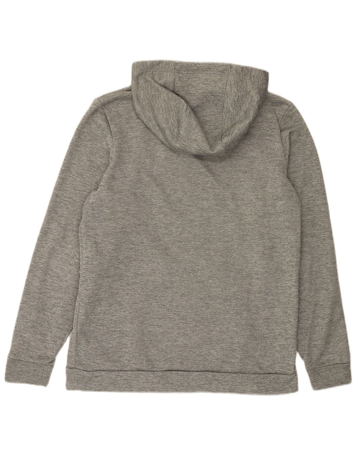 Męska bluza z kapturem Nike Dri Fit Standard Fit, średnioszara, poliestrowa w cętki