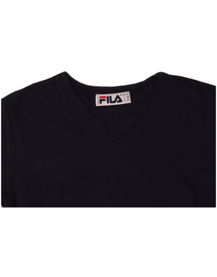 T-shirt damski FILA Top IT 44 Średni granatowy, bawełniany