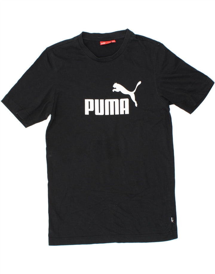PUMA Mens Graphic T-Shirt Top Small Black Cotton Vintage Puma and Second-Hand Puma from Messina Hembry 