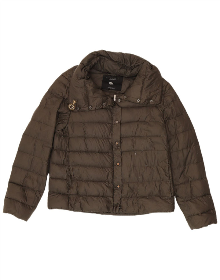 Damska ocieplana kurtka Zara UK 16, duża, khaki