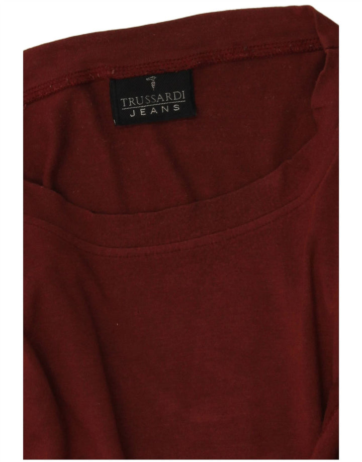 Męski top z długim rękawem Trussardi Jeans, duży, w kolorze czerwonej wiskozy