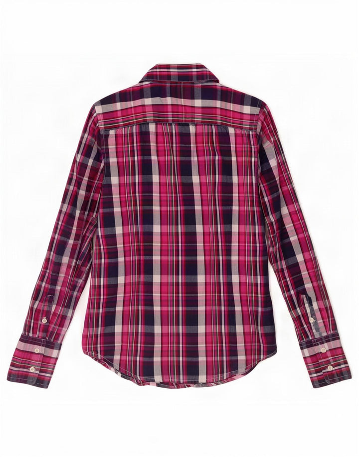 Koszula damska Tommy Hilfiger UK 10, mała, różowa, bawełniana kratka
