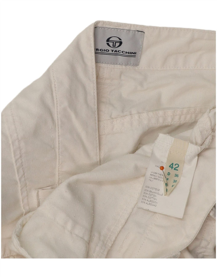 Spodnie damskie SERGIO TACCHINI Bootcut IT 42 Medium W32 L32 białe