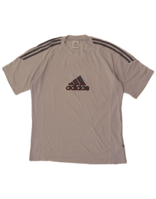 Męska koszulka graficzna Adidas Top UK 40/42 Średnia szara bawełna