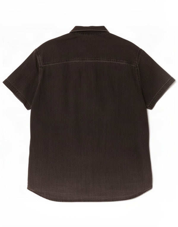 Męska koszula dżinsowa Jack & Jones z krótkim rękawem, 2XL, szara, bawełniana