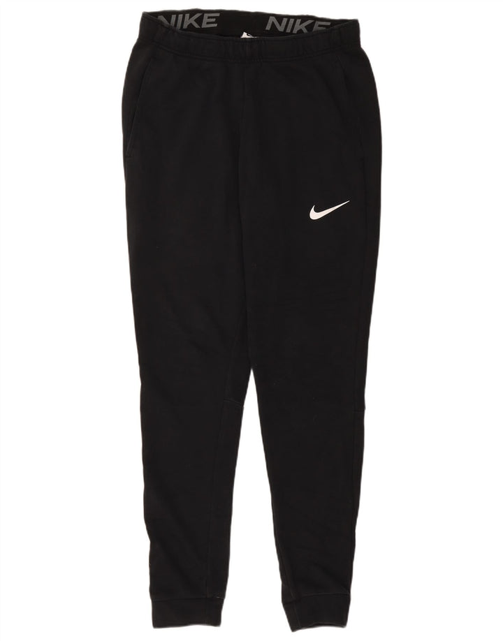 Męskie spodnie dresowe Nike Dri Fit Joggers, średnia czarna bawełna