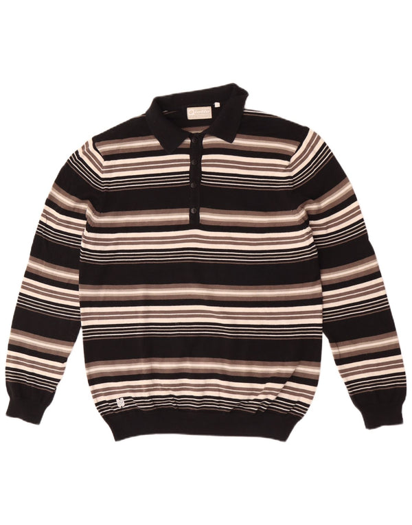 Damski sweter polo Lotto UK 14, duże, wielokolorowe paski